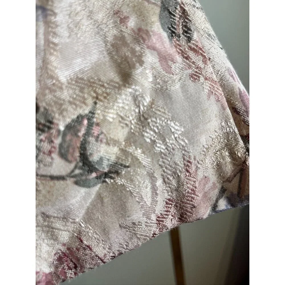 Vintage Floral Jacket 11 Pink 1980 Tapestry Old Money Classic Preppy Cottagecore - Picture 9 of 14